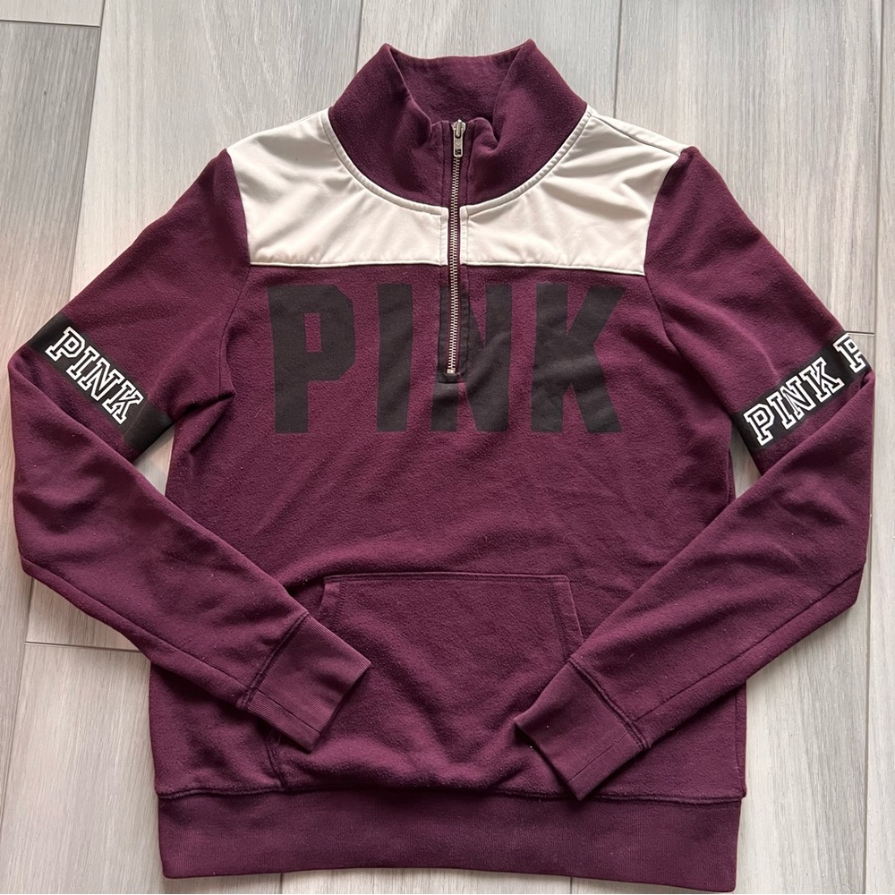 PINK half zip pullover